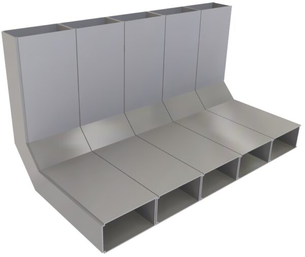 Produktbild UFK 375 042  -  Vertikalkrümmer zu UFK 40, 5-zügig, 375 x 40 mm